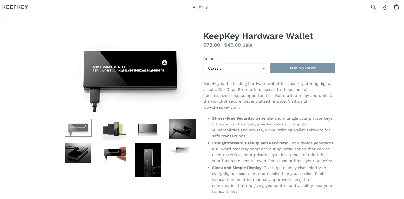 KeepKey - کیف پول رمزنگاری سرد با طراحی خوب با صرافی داخلی