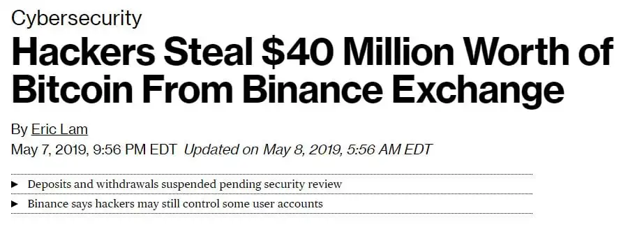 بایننس هک 40 میلیون دلاری
